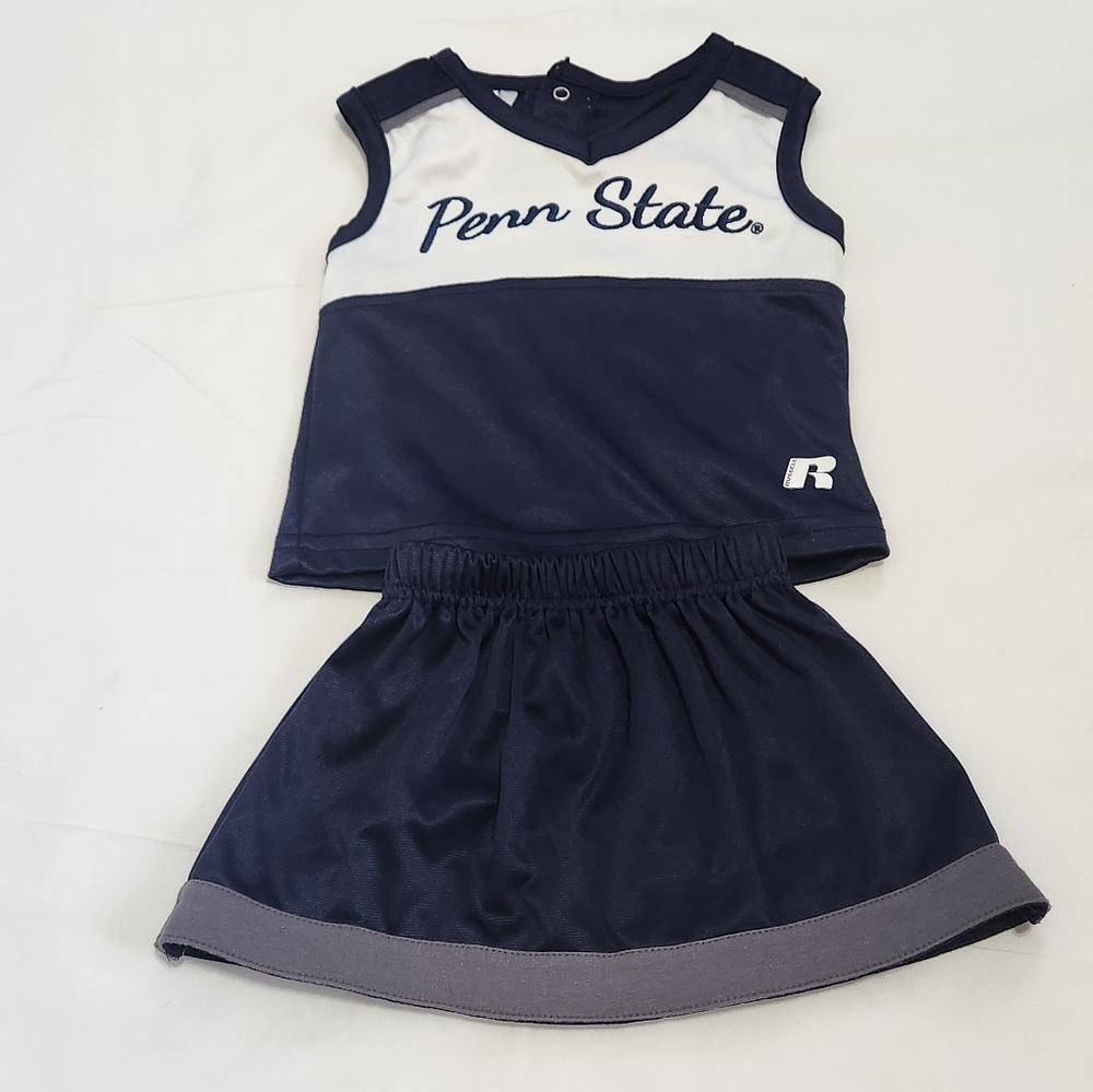 Russell Navy Penn State Nittany Lions 2PC Cheer Set Oufit Baby Girl's 12-month